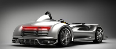spor araba yolu-star 3d render