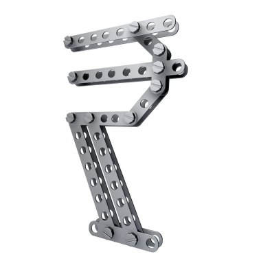 perçinler ve vidalar ile Hint Rupisi Döviz metalik sembolü