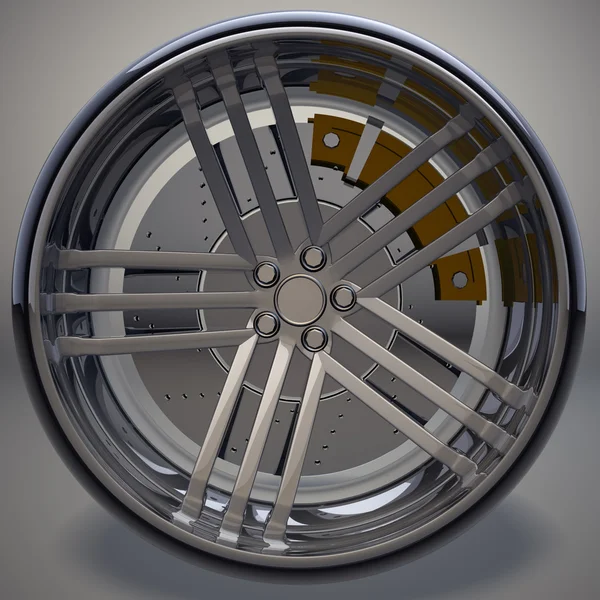 Car wheel 3d abstract background — Stock Photo, Image