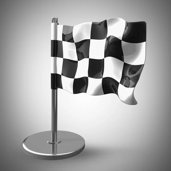 Checkered Flag. High resolution 3d render — Stock Photo, Image