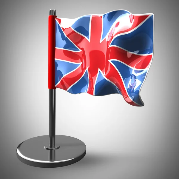 3D σημαία του Ηνωμένου Βασιλείου. υψηλής ανάλυσης 3d καθιστούν — Φωτογραφία Αρχείου
