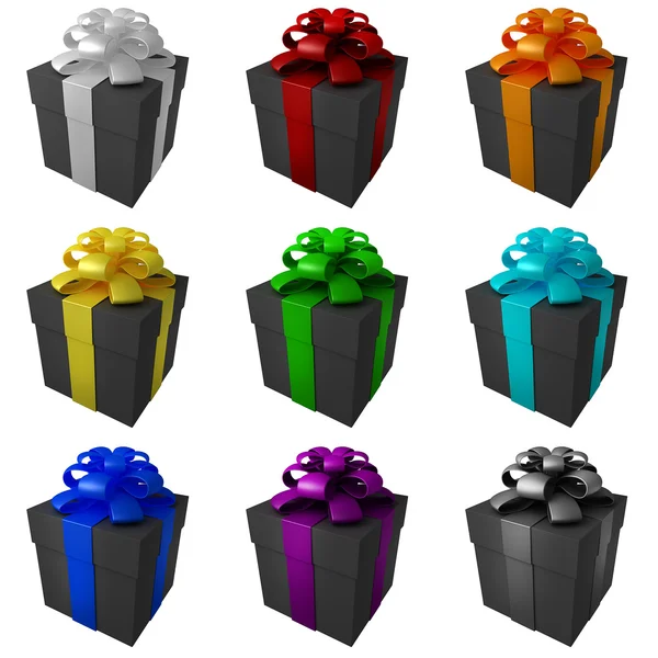 koleksiyon gümüş Hediyelik kutu renkli şerit ve yay