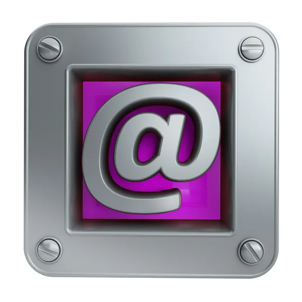 Icono de botón 3D con símbolo de correo —  Fotos de Stock