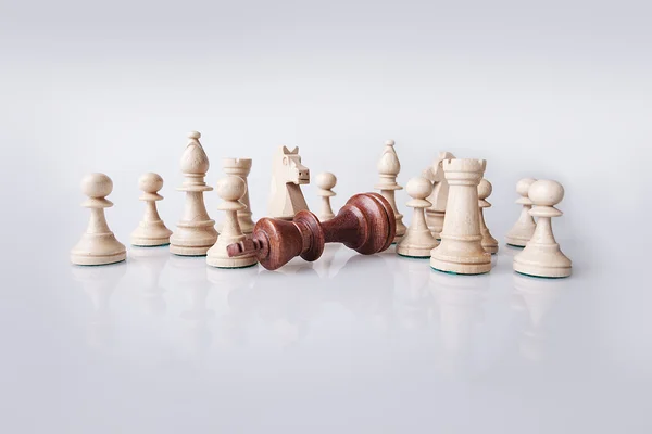 Satranç liderlik kavramı — Stok fotoğraf