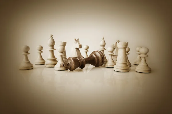 Концепция шахматного лидерства — стоковое фото