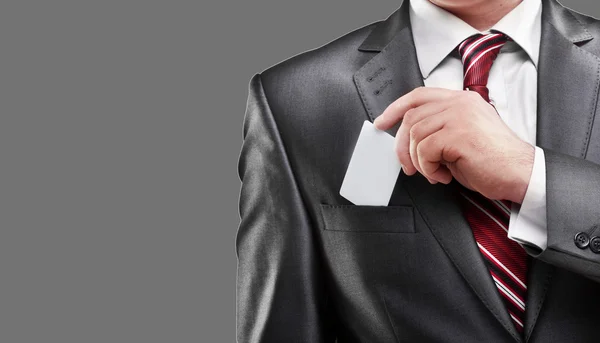 bir elinde boş kartvizit