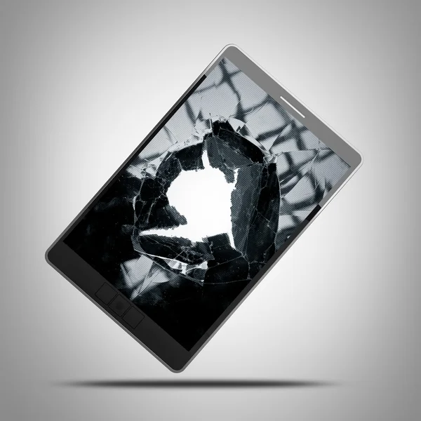 PAD com Touchscreen quebrado — Fotografia de Stock