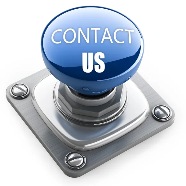 Blue contact login button — Stock Photo, Image