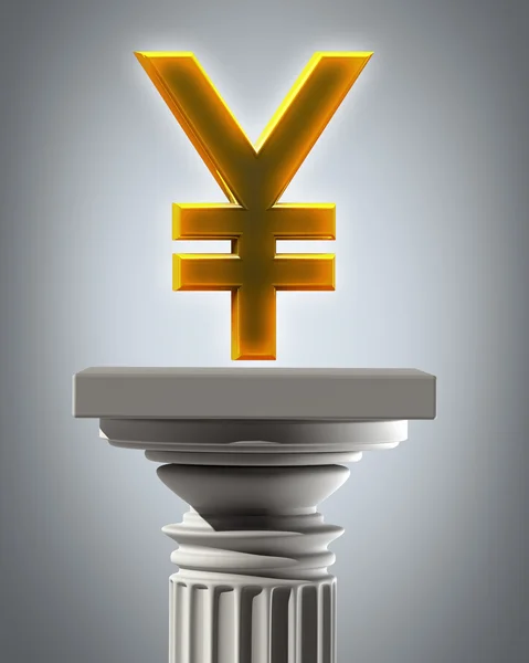 Column Pedestal with Indian rupee symbol High resolution 3D — Stock Photo, Image