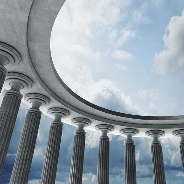 Fondo abstracto con cielo y columnas antiguas es estilo antiguo . —  Fotos de Stock