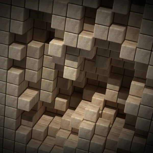 Abstracte achtergrond glad kubussen sepia Toon. — Stockfoto