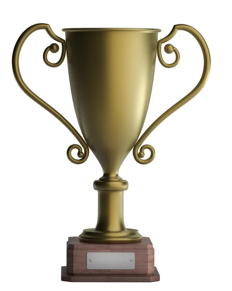 3D illustration golden trophy — Stock Photo, Image