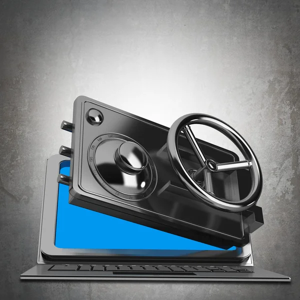 Abstract laptop safe (concept) — Stock Photo, Image
