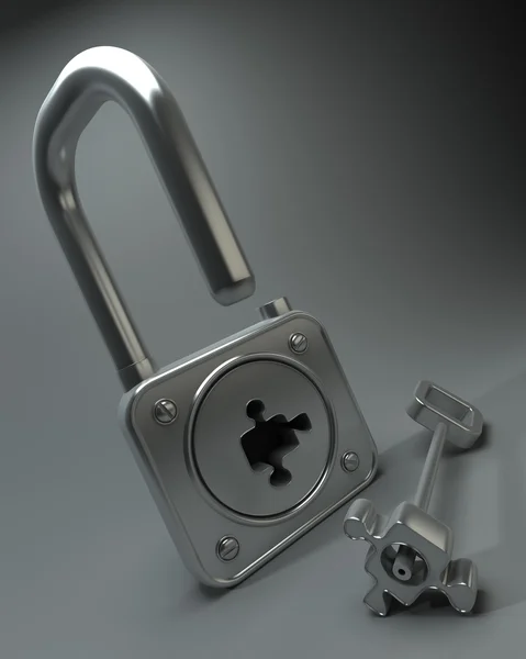 3d lock. — Stock Photo, Image