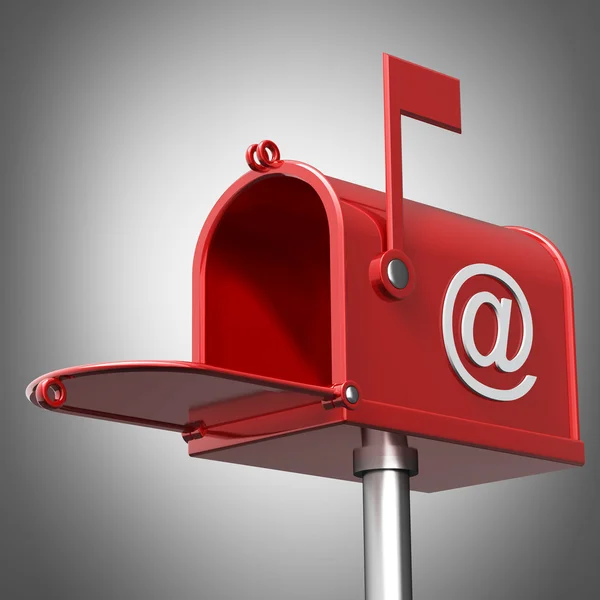 Opened red mailbox. — Stock Photo, Image