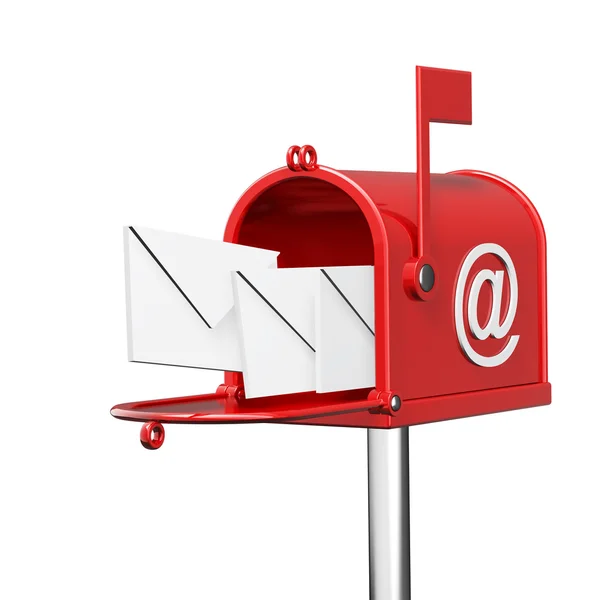 Mailbox with flying letters — Stock Photo, Image