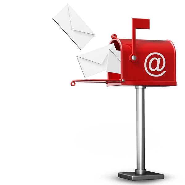 Mailbox with flying letters — Stock Photo, Image
