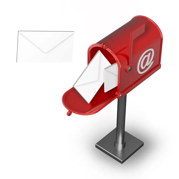 Mailbox with flying letters — Stock Photo, Image