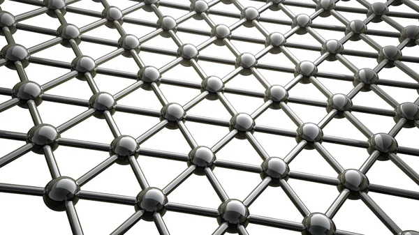 basit çelik moleküler yapısı üzerinde beyaz arka plan 3d