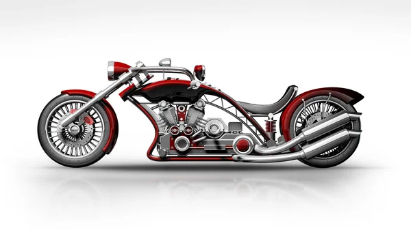 Concept motorcycle isolated on white background — Stock Photo, Image