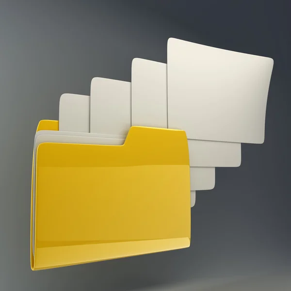 Przesyłanie dokumentów z folderu. — Zdjęcie stockowe