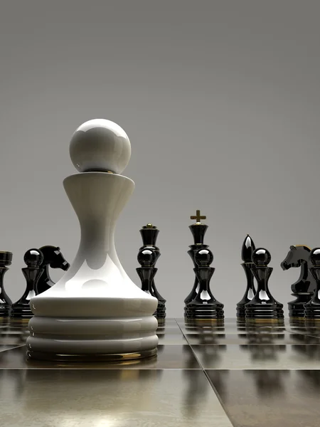 Satranç Merkezi figür-piyon illüstrasyon arka plan. yüksek çözünürlük