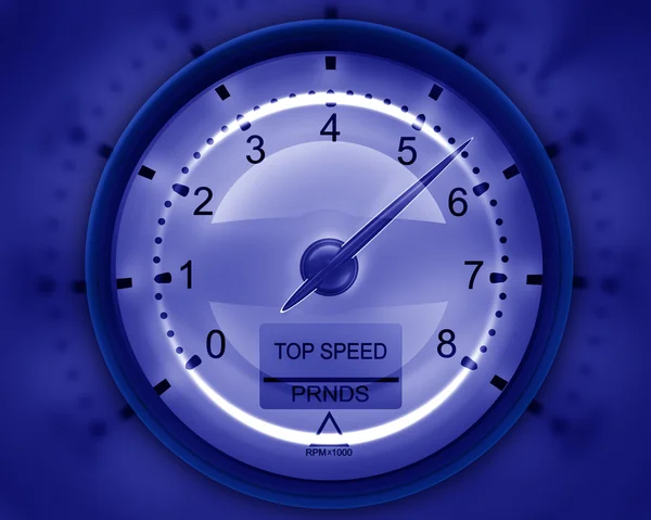 Tachometer blue — Stock Photo, Image