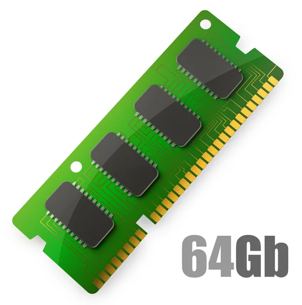Datorn ram minneskort 64gb — Stockfoto