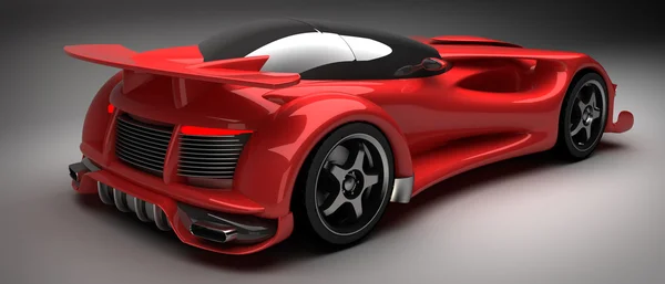 빨간 스포츠 차 컨셉 — 스톡 사진