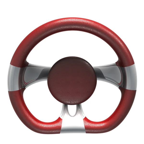 Red futuristic steering wheel — Stock Photo, Image