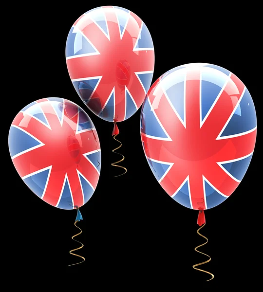 Balls with symbols of the U.K. — Stock Photo, Image