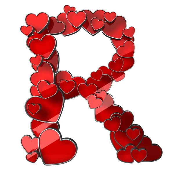 Alphabet of hearts Royalty Free Stock Images