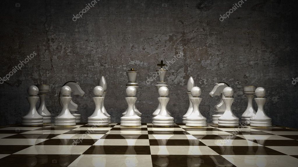 3d Chess concept background. High resolution Stock Photo by