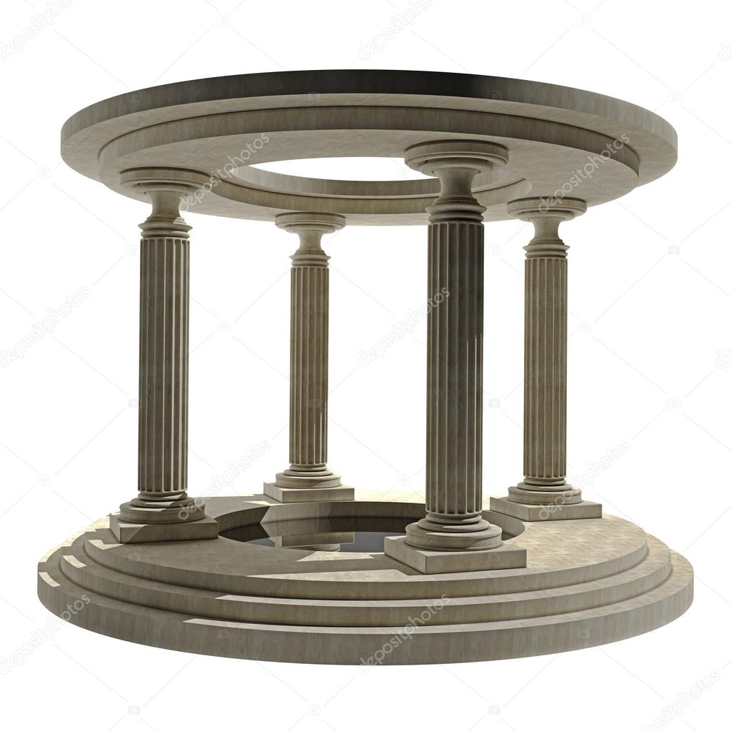 abstract background with Old columns is ancient style.