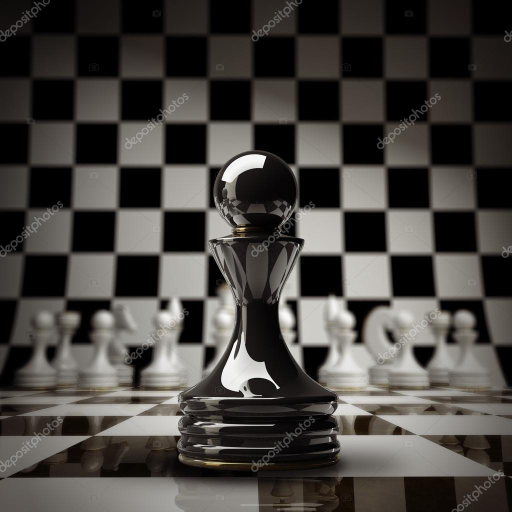 Chess Board 3d Model Of A On Black Background Backgrounds