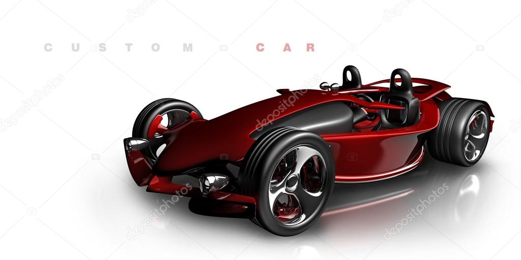 Concept. red sport car