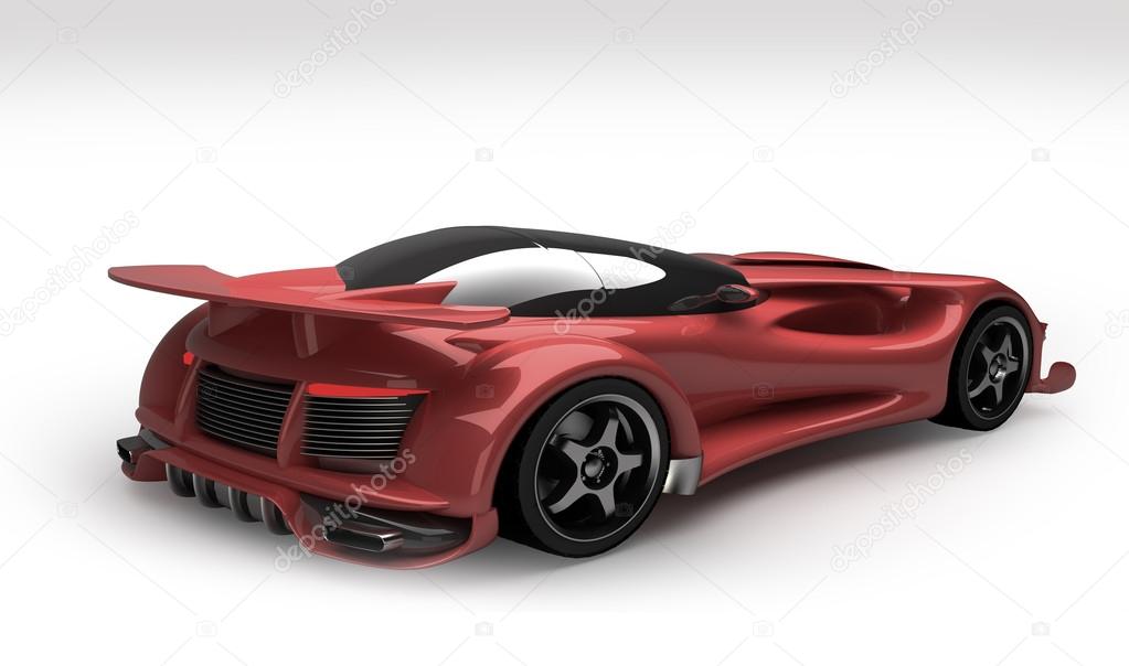 Concept. red sport car