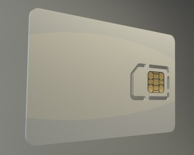 boş SIM kartı 3d