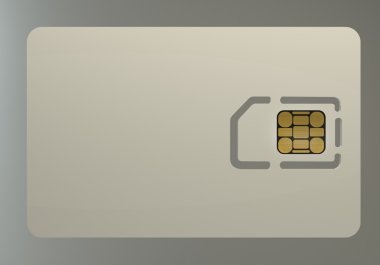boş SIM kartı 3d