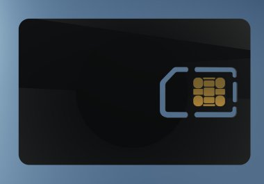 boş SIM kart yüksek çözünürlükte 3d