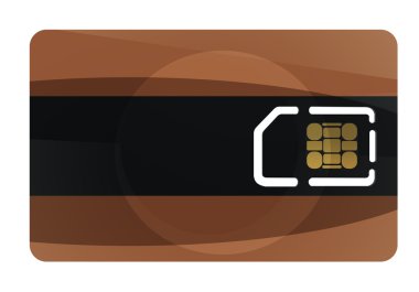 wihte arka plan üzerinde yüksek çözünürlüklü izole boş SIM kartı 3d