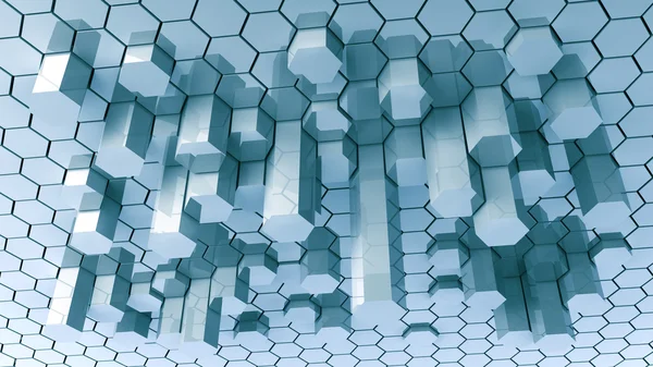 Nido de abeja metálico estructura abstracta fondo 3d ilustración. alta resolución — Foto de Stock
