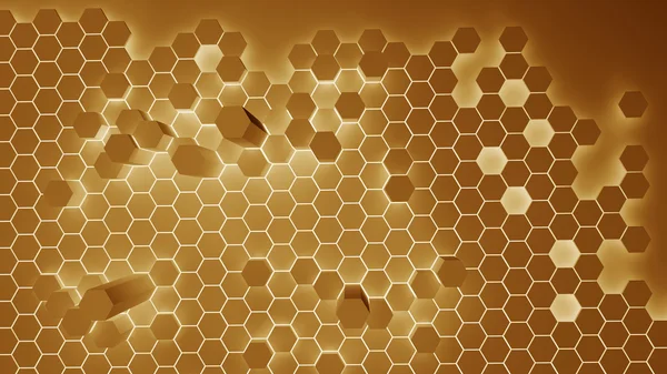 Honeycomb abstrakt struktur bakgrund 3d illustration. hög upplösning — Stockfoto