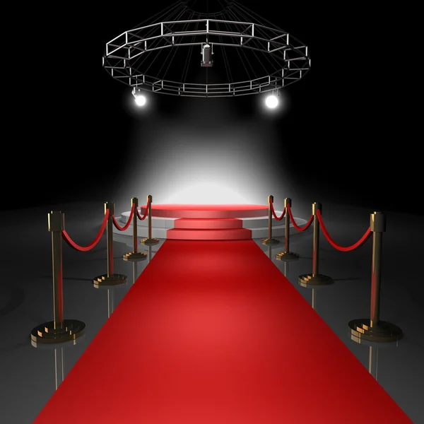 kırmızı halı ile sahne