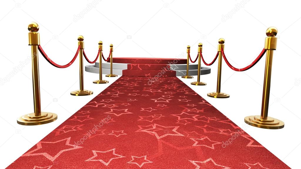 Empty stage with Red carpet