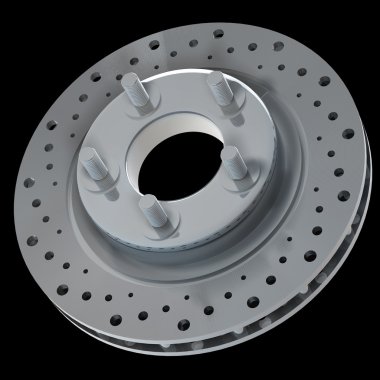 Fren diski 3d render yüksek çözünürlük