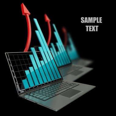 elektronik tablo gösterilen 3d dizüstü