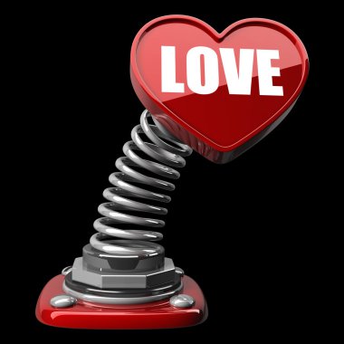 düğme kalp sevmek.