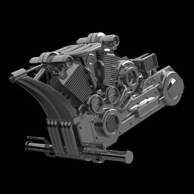 Krom motosiklet motoru