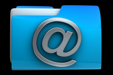 posta simgesi olan mavi klasörün